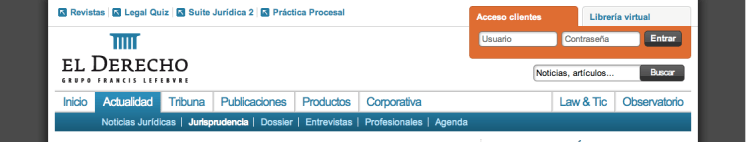 Base de datos. Proceso de documentación en un bufete de abogados