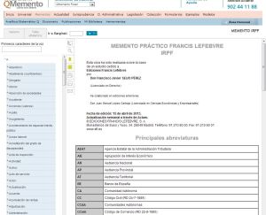 El Derecho Online. Memento