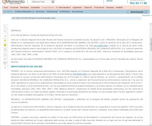 Visualización de un documento jursiprudencia
