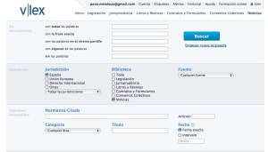 V-Lex. Búsqueda avanzada