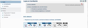 Senado. Tramitaciones de leyes.