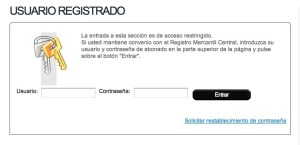 Usuario y contraseña. RMC