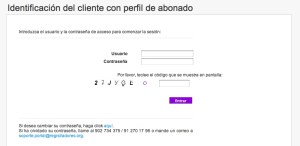 Registradores. Usuario y contraseña