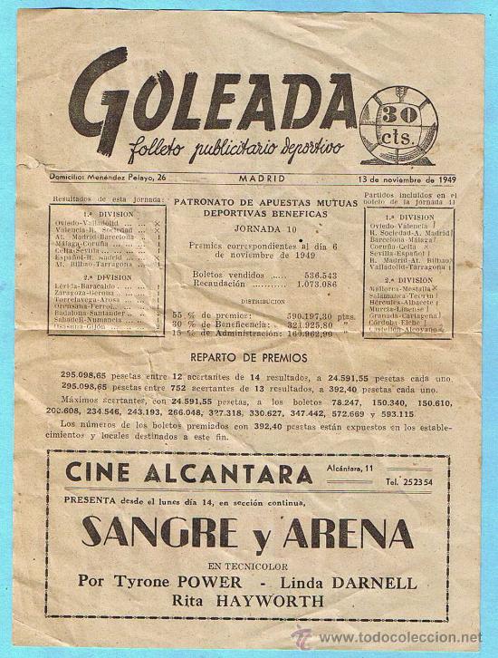 Goleada. Madrid, 1949.