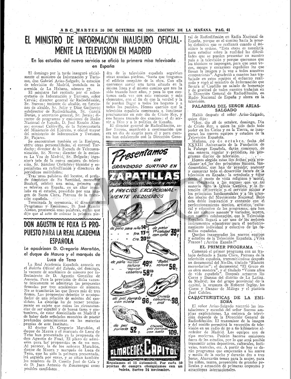 Inauguración de la televisión. ©ABC