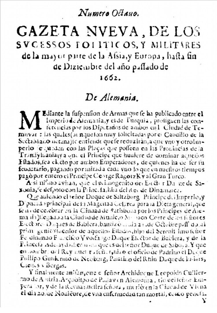 Gaceta de Madrid. 1662.