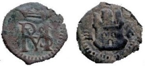 Blanca acuñada en Valladolid.