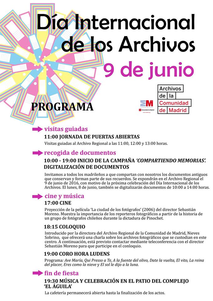 Programa del Archivo Regional de la Comunidad de Madrid